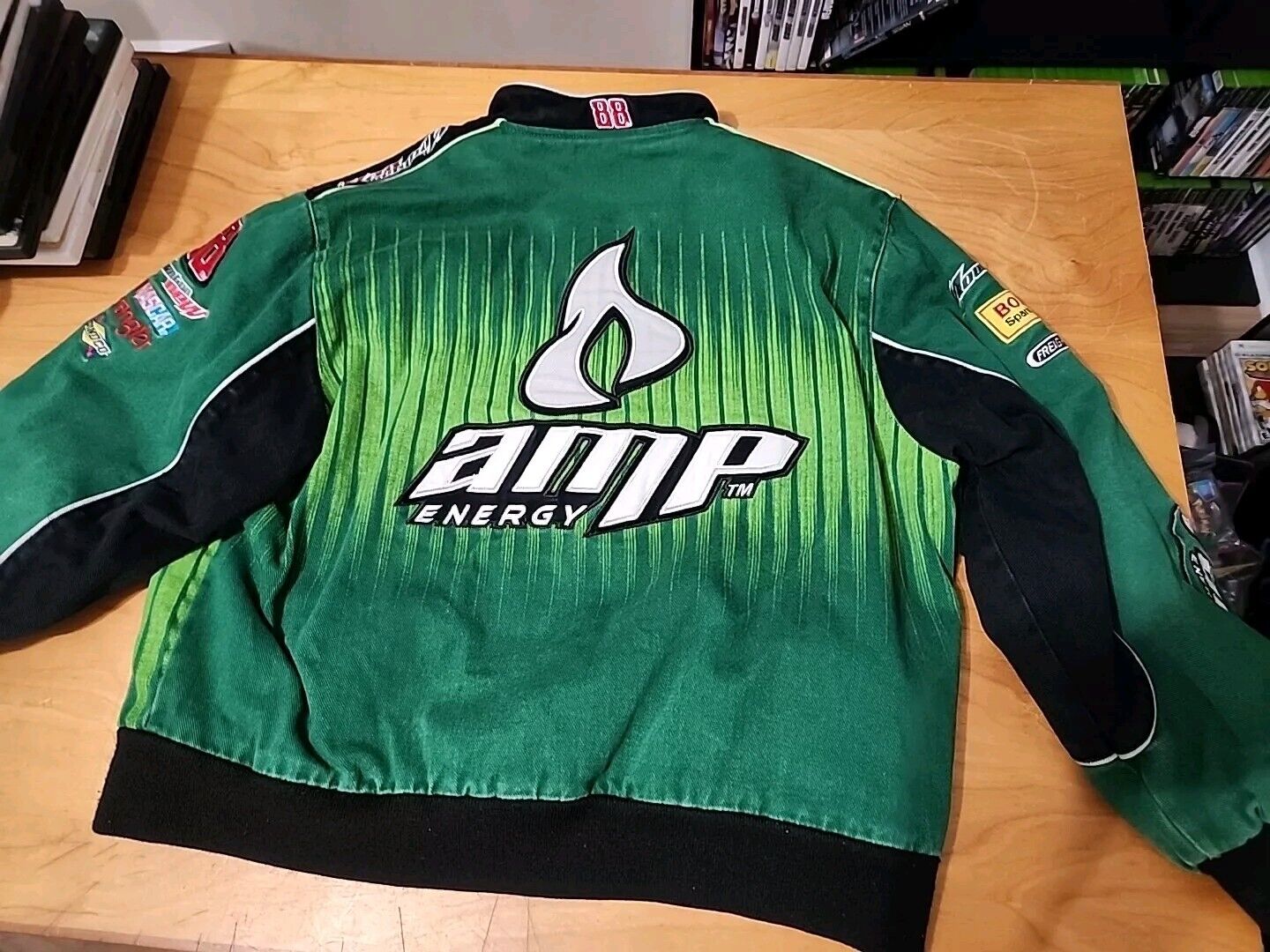 NASCAR Dale Earnhardt Jr 2010s AMP Energy Racing Jacket #88 Mountain Dew JR Nation Bomber