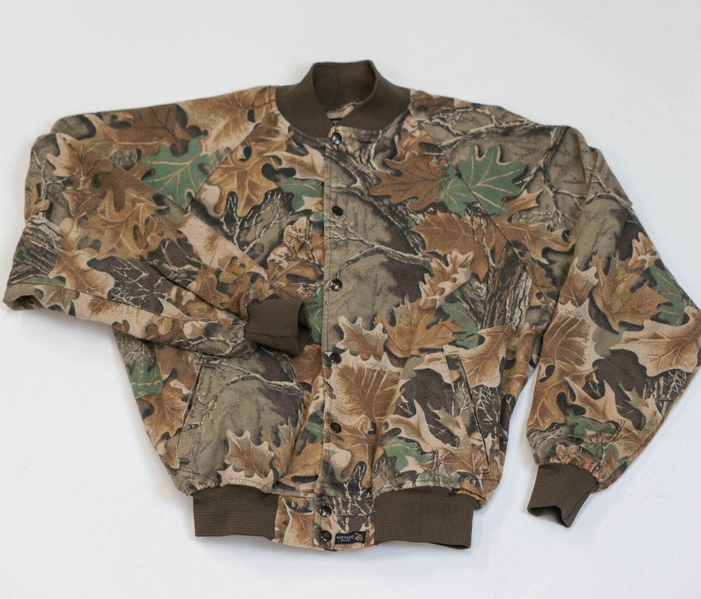 Vintage 90s Rattlers Brand Camo Bomber Jacket