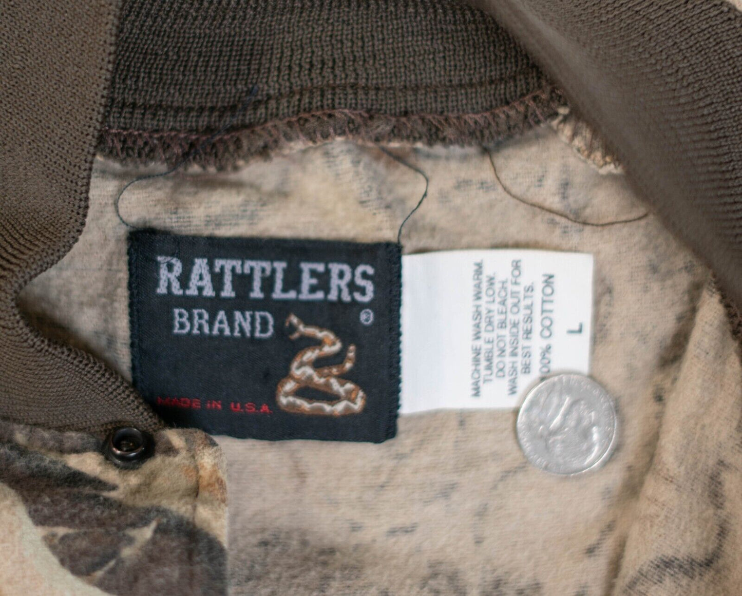 Vintage 90s Rattlers Brand Camo Bomber Jacket