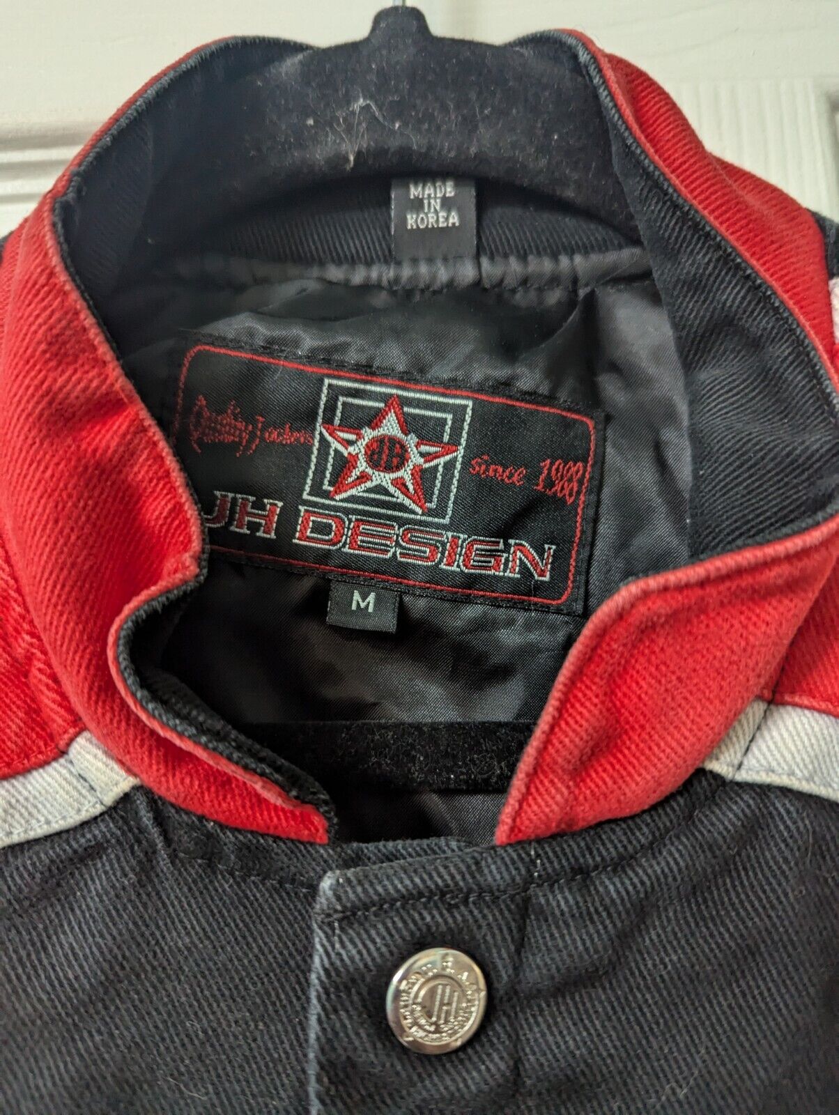 Vintage JH Design Jeff Hamilton Racing Jacket Dodge Motorsports USA Bomber