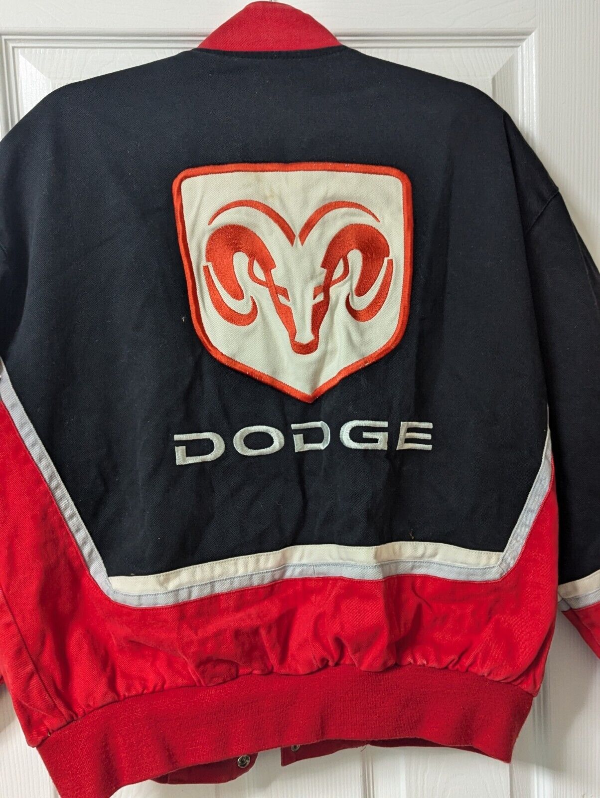 Vintage JH Design Jeff Hamilton Racing Jacket Dodge Motorsports USA Bomber