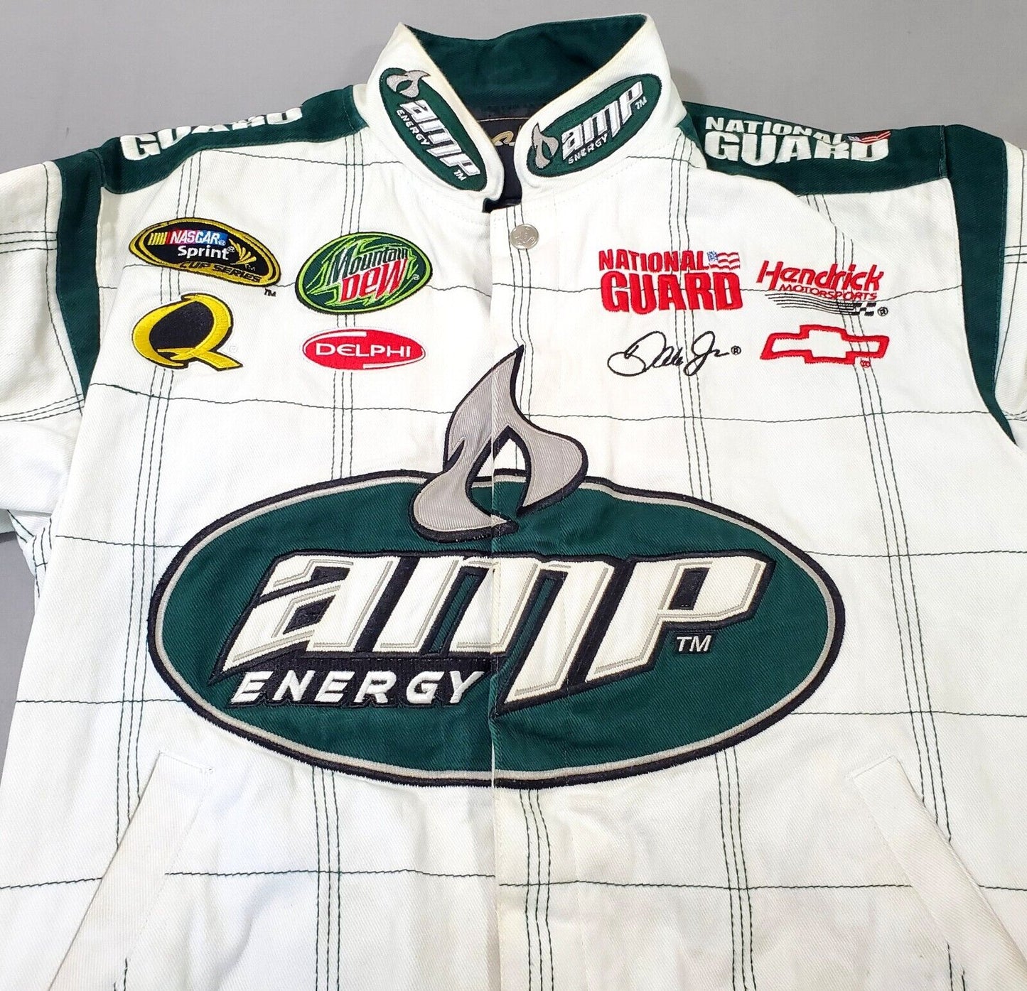 AMP 2010s Energy NASCAR Racing Jacket Dale Earnhardt Jr #88 National Guard Chase Authentics Bomber