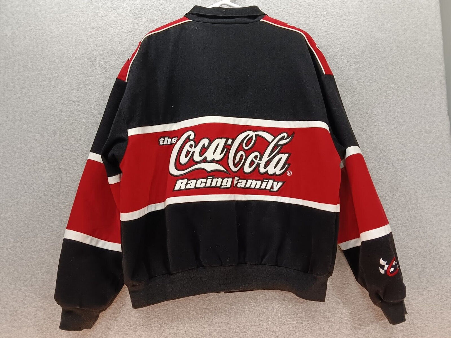 Vintage Y2K NASCAR Chase Authentics Jacket Bobby Labonte #18 Coca Cola Racing Bomber Jacket