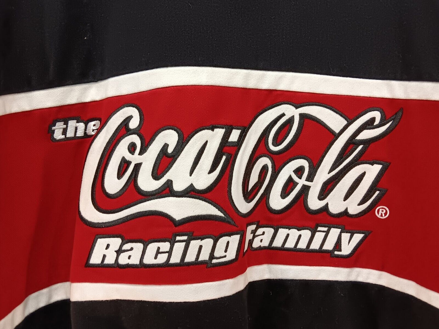 Vintage Y2K NASCAR Chase Authentics Jacket Bobby Labonte #18 Coca Cola Racing Bomber Jacket