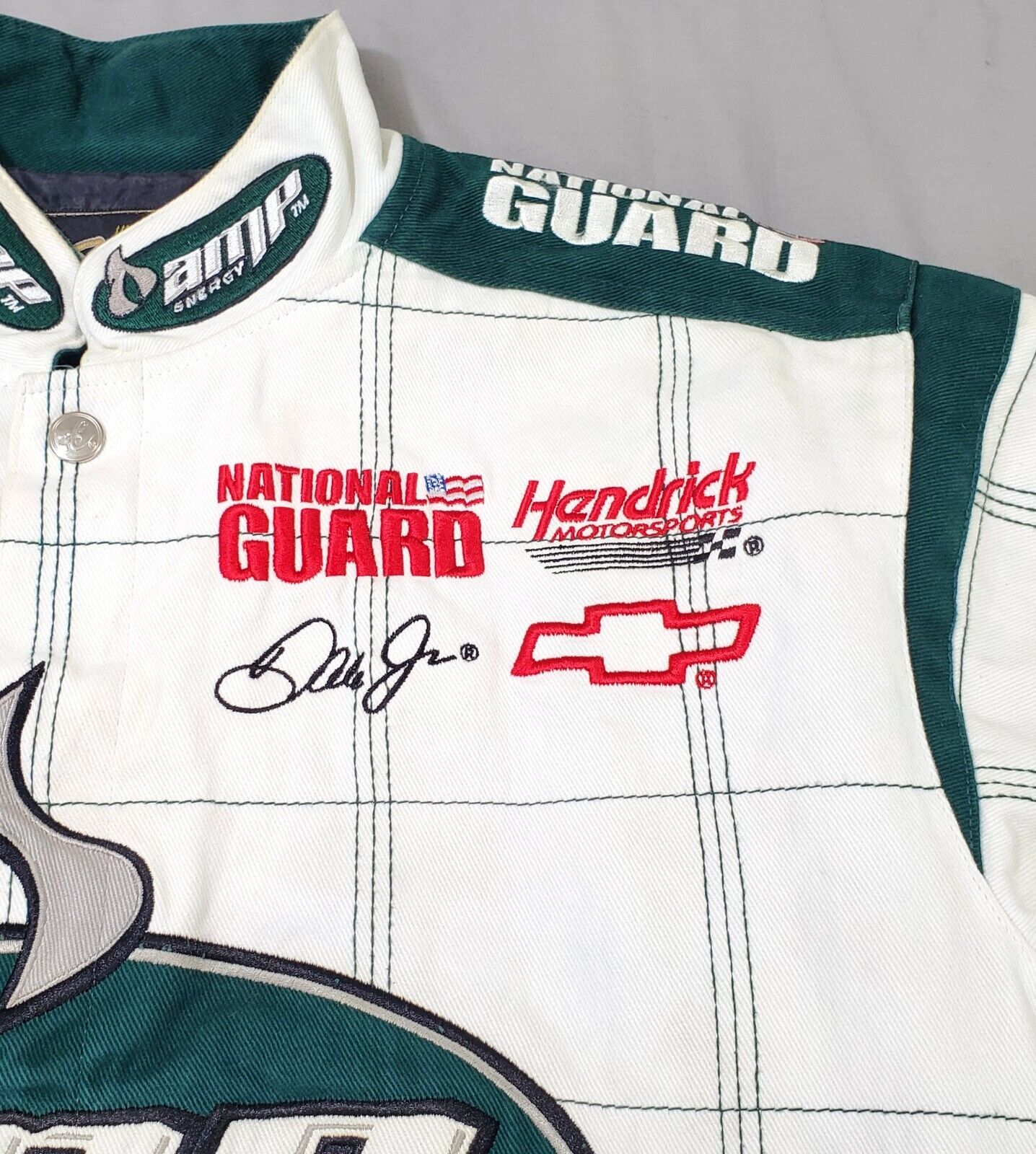 AMP 2010s Energy NASCAR Racing Jacket Dale Earnhardt Jr #88 National Guard Chase Authentics Bomber