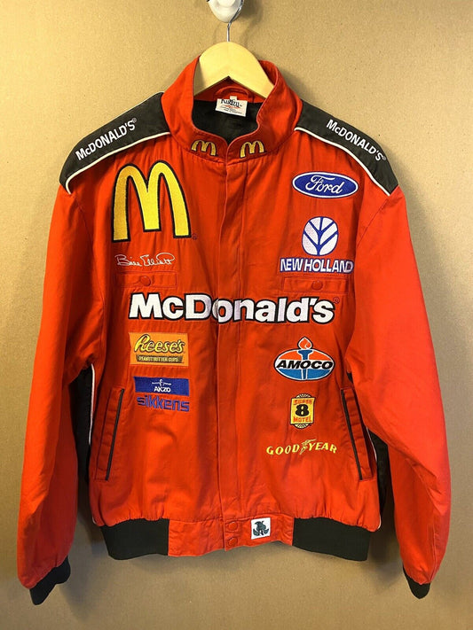 Vintage 1996 Bill Elliott McDonald's Reese's Ford NASCAR Kudzu Racing Jacket