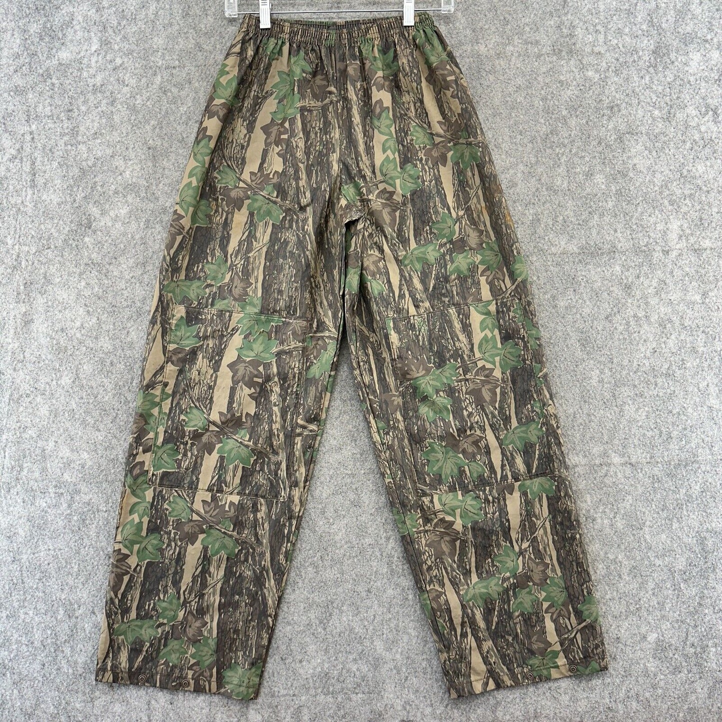 VINTGAE Pro Rainer Trebark Waterproof Camouflage Hunting Pants Brown Green Camo PVC Outdoors 90s