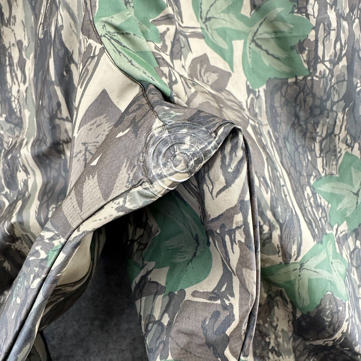 VINTGAE Pro Rainer Trebark Waterproof Camouflage Hunting Pants Brown Green Camo PVC Outdoors 90s