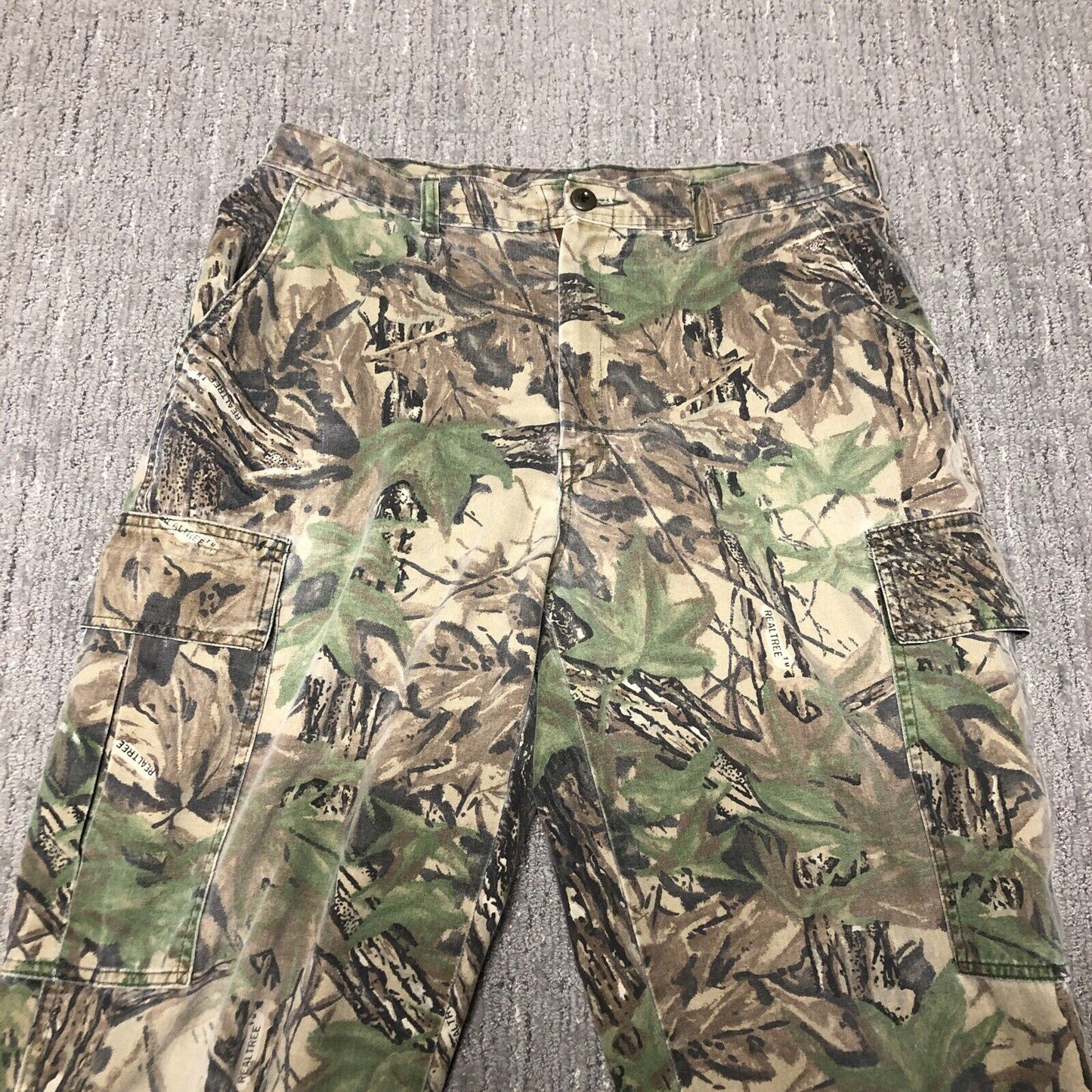 Vintage 90s Realtree Camo Cargo Pants 36x32 Hunting Skater Baggy USA