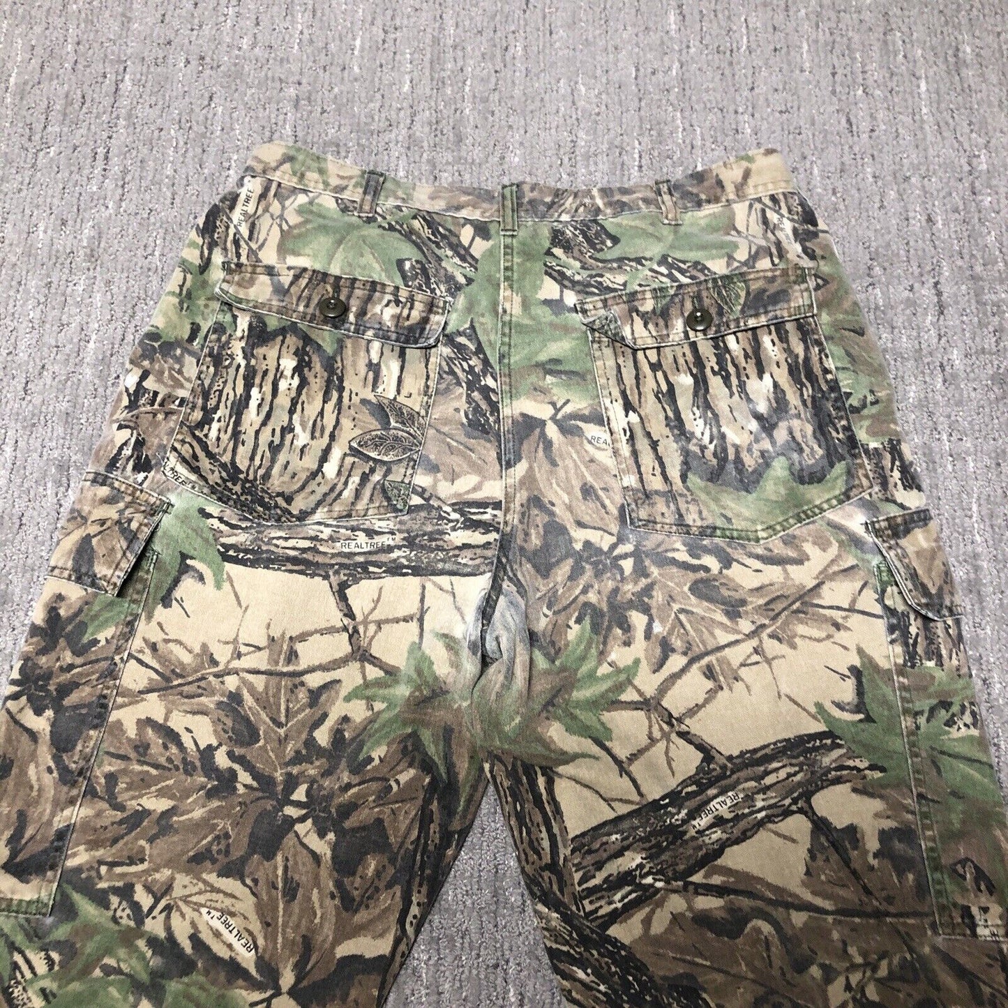 Vintage 90s Realtree Camo Cargo Pants 36x32 Hunting Skater Baggy USA