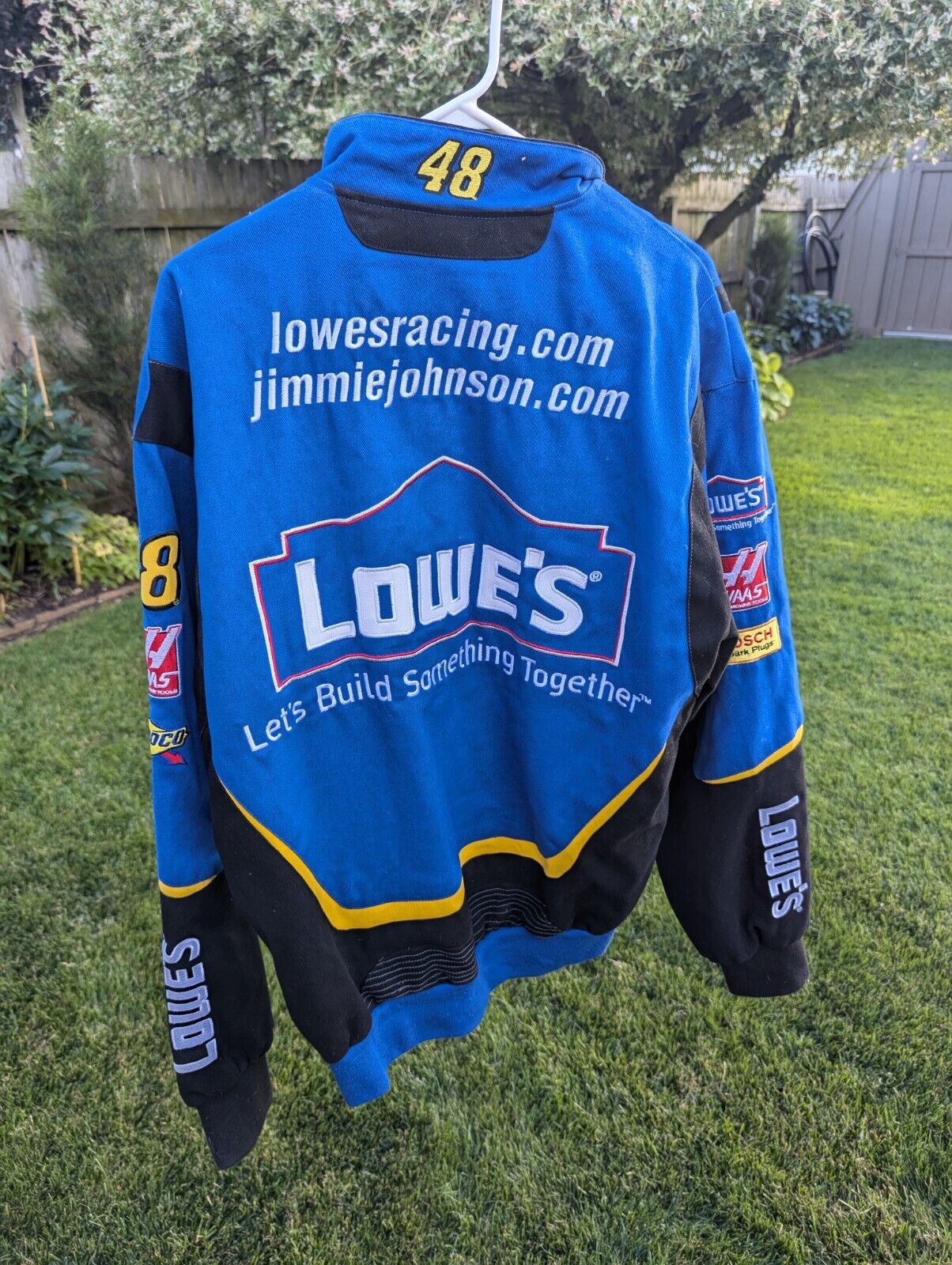 Y2K NASCAR Jeff Hamilton Lowes Jimmy Johnson Goodyear Racing Jacket JH Design Bomber