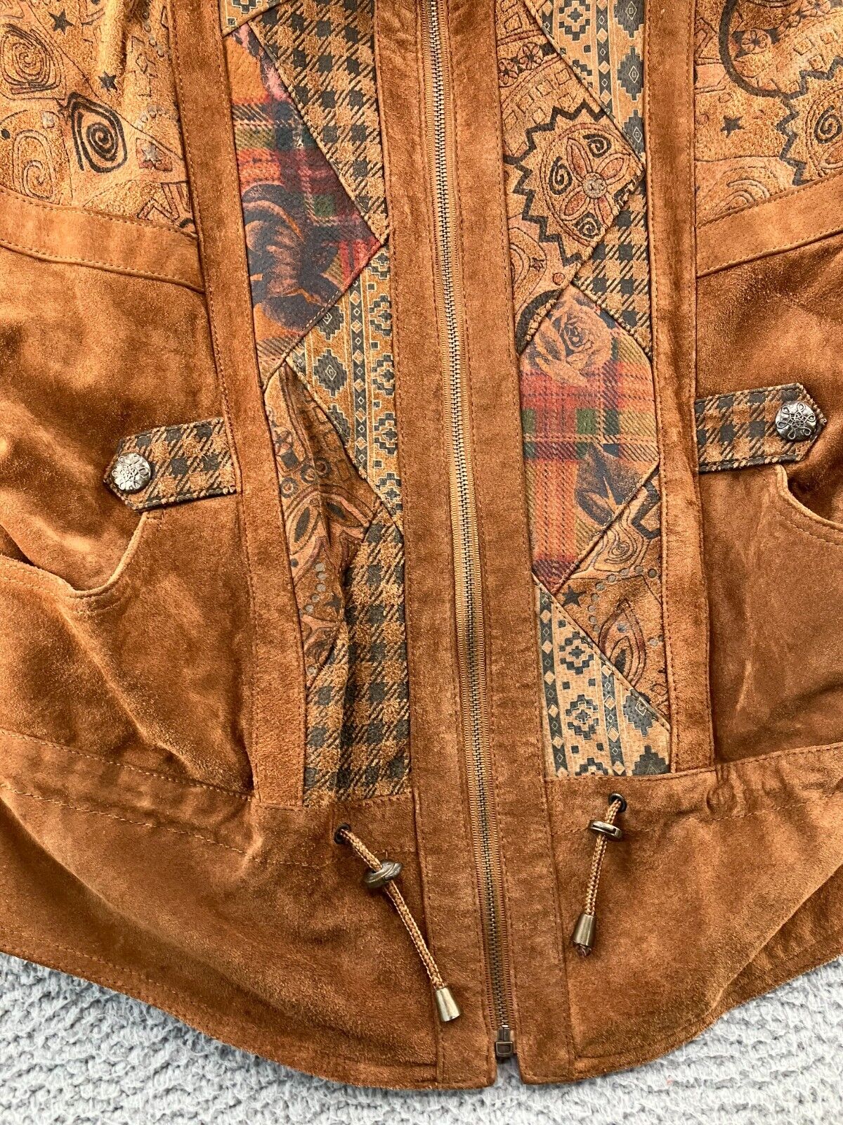 Vintage Winlit Leather Jacket Womens Medium Brown Bomber Cowboy Western Ladies