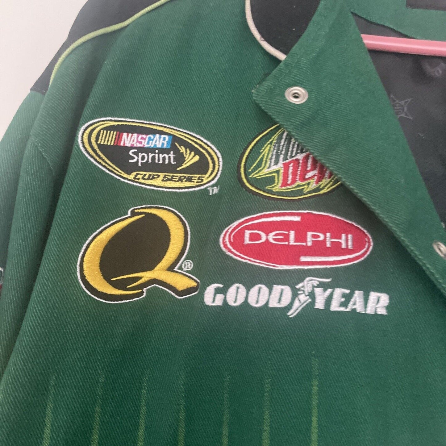 AMP Energy Racing Jacket 2010s NASCAR Dale Earnhardt Jr National Guard Mountain Dew Bomber