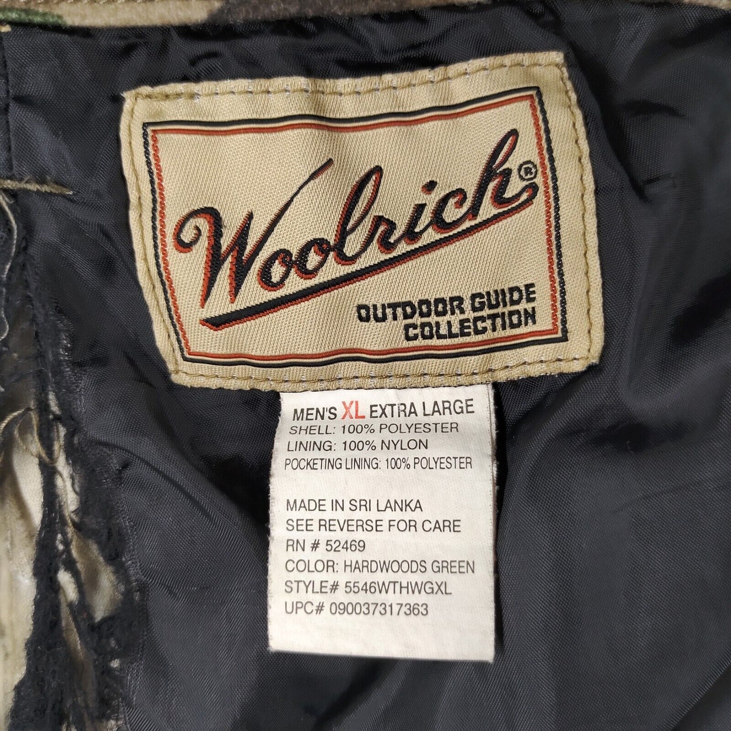 Woolrich Camouflage Camo Pants Hardwoods Green Hunting Realtree Cargo