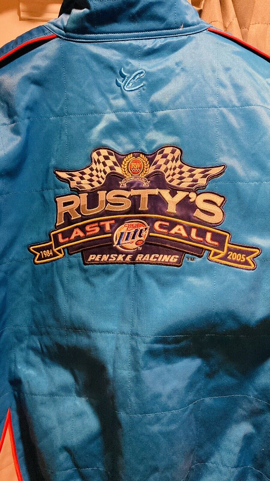 Vintage Y2K NASCAR Rusty Wallace Autographed Racing Jacket Chase Authentics Miller Lite New with Tag Bomber