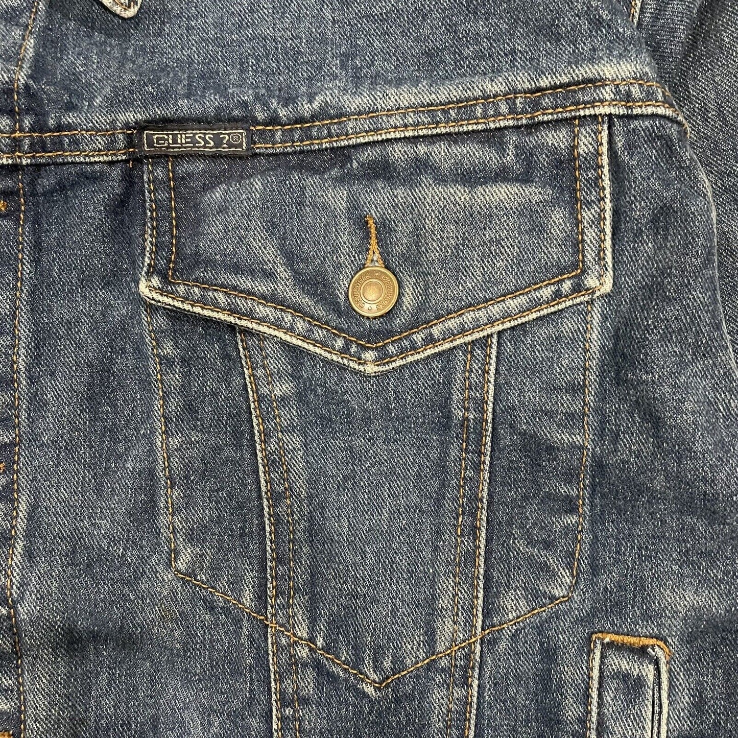 Vintage 80s Guess USA Denim Georges Marciano American Cut Denim Trucker Jean Jacket