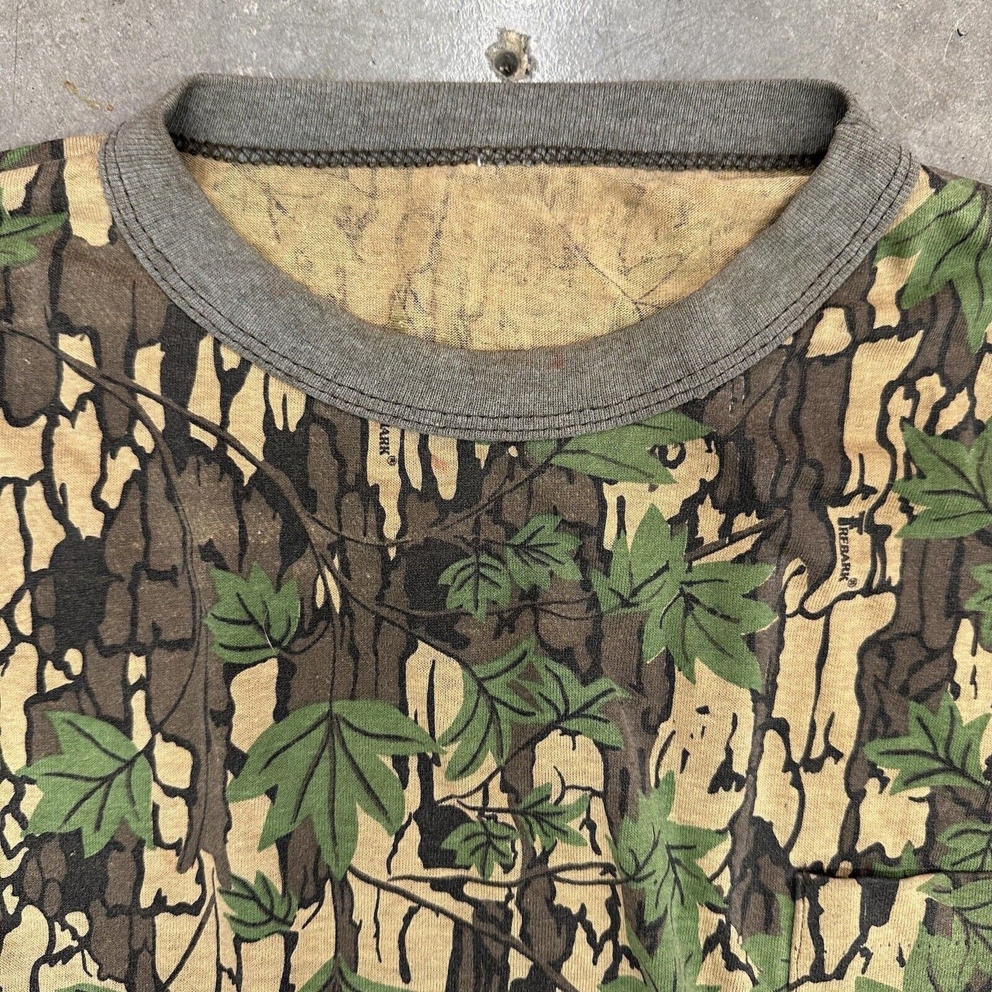 Vintage 80s TreBark Camo Single Stitch Long Sleeve Shirt