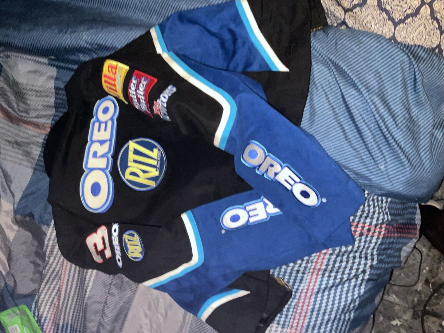 Vintage 90s Oreo Ritz Racing Jacket NASCAR Dale Earnhardt Jr Jeff Hamilton Bomber