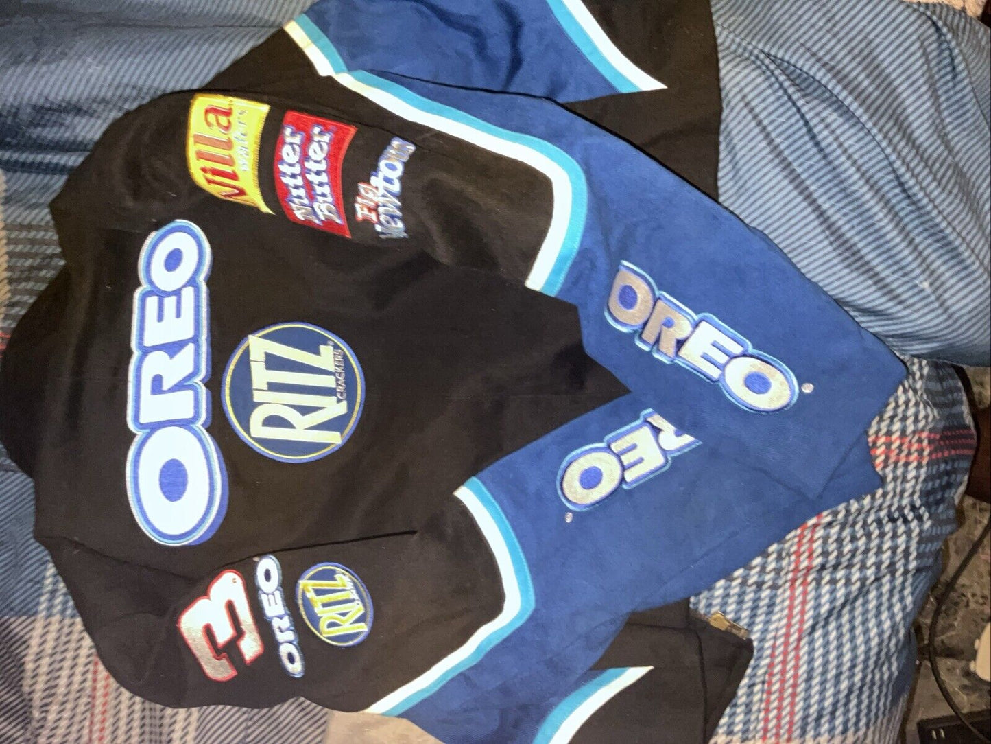 Vintage 90s Oreo Ritz Racing Jacket NASCAR Dale Earnhardt Jr Jeff Hamilton Bomber