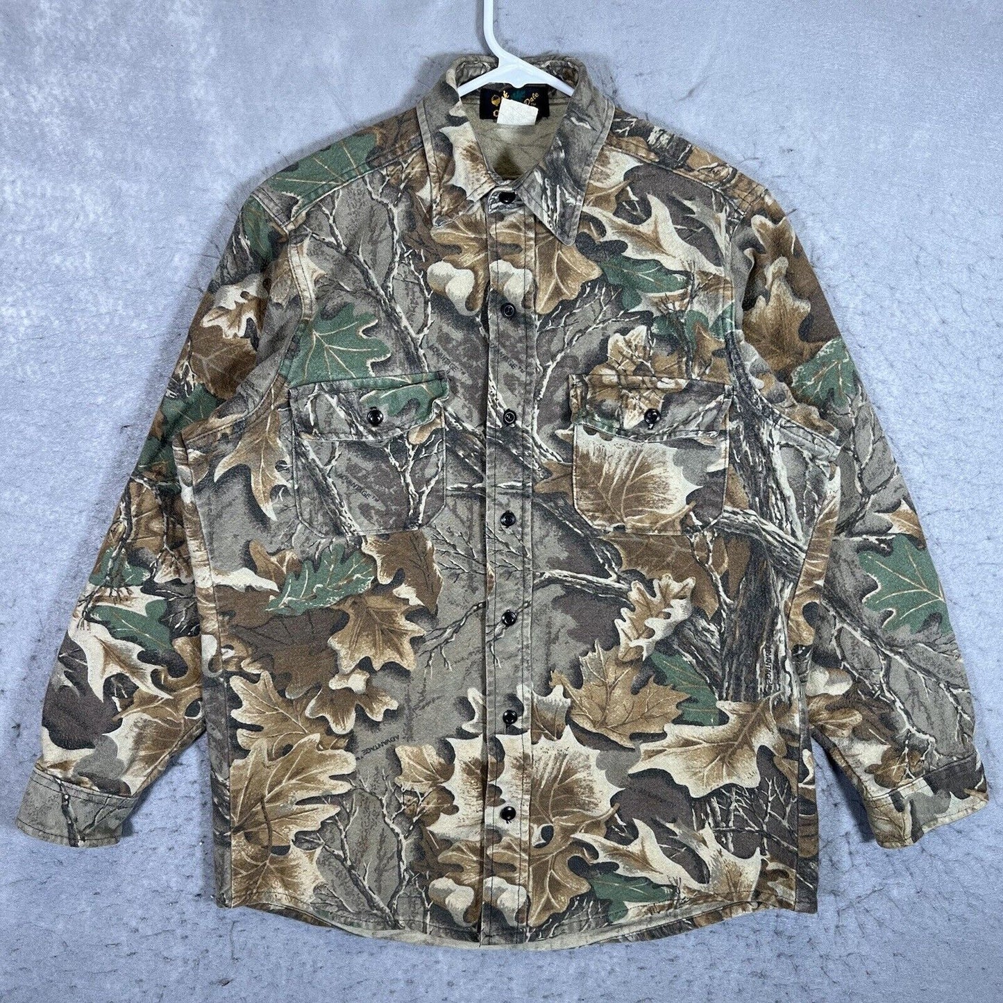 Vintage USA 90s A1 Oak Dale Outdoors Pocket Camouflage Camo Long Sleeve Button Up Shirt